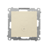 Simon 55 Przycisk zwierny /światło/ z podświetleniem LED szybkozłączka Szampański mat