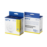 CZUJNIK RUCHU CR-3, MAX 1200W, AC220-240V, 50/60HZ, KĄT DZIAŁANIA 360*, ZASIĘG 6M ± 2,2-4M, IP20, NI