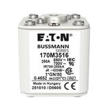 FUSE 250A 690V 1*GN/50 AR UC Wkładka szybka 250A AC 690V rozmiar 1 45x59x51 mm aR I 170M3516 EATON