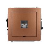 DECO Mechanizm gniazda komputerowego pojedynczego 1xRJ45, kat. 5e, ekranowany, 8-stykowy, bez pola o