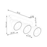 Plafon ELBA 3 czarny