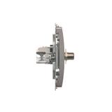 Simon Basic Gniazdo antenowe typu ''F'' + RJ45 kat.6 stal inox BMAFRJ45.01/21 KONTAKT