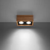 Sollux Plafon QUATRO 2 naturalne drewno SL.0916