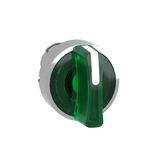Harmony XB4 Przełącznik podświetlany 3 położeniowy z samopowrotem LED zielony metalowy ZB4BK1733 Schneider