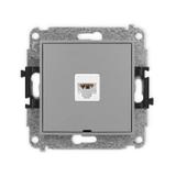 ICON Mechanizm gniazda komputerowego pojedynczego 1xRJ45, kat. 6A, 8-stykowy, bez pola opisowego sza