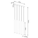 Sollux Lampa wisząca PASTELO 5L beton SL.1274