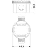 PI-M666 IP66 3P Puszka instalacyjna natynkowa czarna 63.66 OPATÓWEK