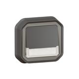 NOWE PLEXO - PRZY. NO/NC PODŚWI. Z UCHWYT ETY. PODTYNK. 10A- 250V ANTRACYT 069854L LEGRAND