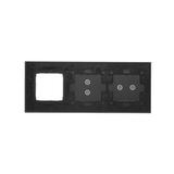 Simon 54 Touch Panel dotykowy S54 Touch 3 moduły 2 pola dotykowe poziome + 2 pola dotykowe pionowe + 1 otwór na osprzęt S54 zastygła lawa DSTR3230/73 KONTAKT