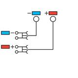 3-przewodowa złączka zasil. do czujników