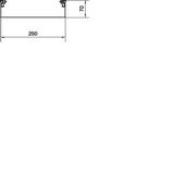 tehalit.AK Podstawa kanału napodł 2-str skos pokrywy 250x70mm stal AKU2500702 HAGER
