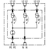 Ogranicznik przepięć DEHNrail M 4P 255V, 4-biegunowy do sieci 230 V AC