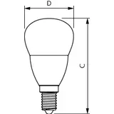 Żarówka LED Kulka 2,8W=25W 250lm / 2700K barwa ciepła lustre 2,8-25W E14 827 P45 FR PHILIPS