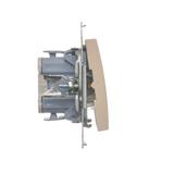 Simon 54 Łącznik dwubiegunowy z podświetleniem LED 10A szybkozłączka kremowy