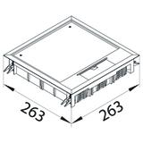 tehalit.VE-EE Pokrywa uchylna VQ12 244x244 wykładzina 5mm stal szary PA VQ12057011 HAGER