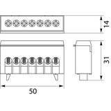 Listwa zaciskowa LZB-7P OPATÓWEK