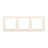 Simon 10 Ramka 3-krotna - uniwersalna poziom i pion krem