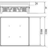 tehalit.VE-EE Pokrywa pełna IP54 20kN EKSQ12 244X244 25mm stal nierdzewna EKSQ120BL25 HAGER