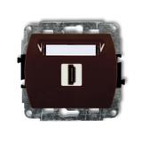 TREND Mechanizm gniazda pojedynczego HDMI 2.0 brązowy