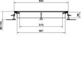 tehalit.BK Kanał współpoziomy wanna stalowa BKWD 600x(80-120)mm stal BKWD600080 HAGER