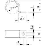 WN 7855/A, UCHWYTY DO PRZEW.OC+CHROM.10MM