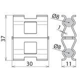 Zacisk DEHNclip do drutu i prętów zbrojenia 6-7 / 10 mm, sprężynowy, bezśrubowy, stal nieocynk.