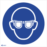 STOSUJ OCHRONĘ OCZU Z PODPISEM , FOLIA SAMOPRZYLEPNA