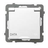 AS ANTYBAKTERYJNY Gniazdo bryzgoszczelne z uziemieniem DATA IP-44 wieczko w kolorze wyrobu, produkt