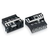 WINSTA wtyk 4-torowy SnapIn czarny ze stykiem PE