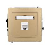DECO Mechanizm gniazda komputerowego pojedynczego 1xRJ45, kat. 6, 8-stykowy złoty metalik