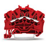 4-przewodowa złączka przelotowa czerwona