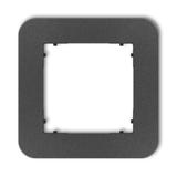 MINI Ramka uniwersalna pojedyncza zaokrąglona z tworzywa grafitowy
