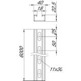 MS 22, SZYNY MONTAŻ.40-22 6000MM FT