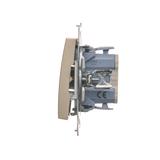 Simon 54 Łącznik krzyżowy z podświetleniem LED 10A 250V szybkozłączka złoty mat DW7L.01/44 KONTAKT