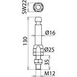 Uziemiający punkt mocowania z rowniem, M 12