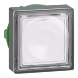Harmony XB5 Przycisk płaski kwadratowy biały z samopowrotem LED plastikowy ZB5CW313 Schneider