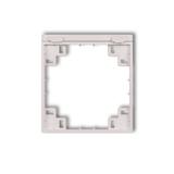 MINI SCHUKO Ramka pośrednia do gniazda bryzgoszczelnego z uziemieniem SCHUKO pudrowy róż KARLIK