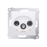 Simon 54 Gniazdo R-TV-DATA biały