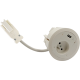 SIMON 480 TS48-330E10C00-44 Gniazdo meblowe 1 gn. typ E + ładowarka USB type A; złącze 10 cm przewód