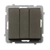 SONATA Łącznik potrójny zwierny - kolor czekoladowy metalik