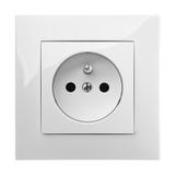 CARLA gniazdo 2P+Z białe
