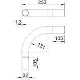 SB32 W ALU, Kolanko rurowe alu