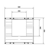 univers N Blok dla szyn zbiorczych poziomych 60mm 4/5-pol. 1xNH3 450x500mm UE32E3B HAGER