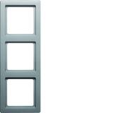 BERKER Q.1 Ramka potrójna aluminium aksamit lakierowana 10136084 HAGER