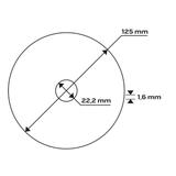 Tarcza tnąca do metalu 125 x 1.6 x 22 mm, 41 A60-T-BF