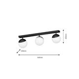 plafon Sfera Black 3xE14 MLP8857 Milagro
