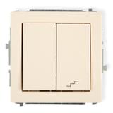 DECO Mechanizm łącznika jednobiegunowego ze schodowym (osobne zasilanie) beżowy