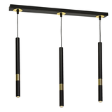 lampa wisząca Monza 3xG9 czarno/złota MLP6334 Milagro