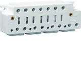 Listwa zaciskowa licznikowa 100A 3+N z zaciskami napięciowymi z pokrywą plomb. KJ31S HAGER