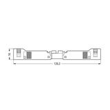 WINSTA MINI wtyk 4-torowy czarny z obudową odciążającą naciąg
